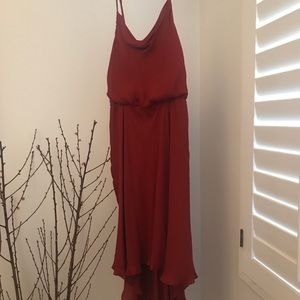Haute Hippie Burnt Orange Silk Dress